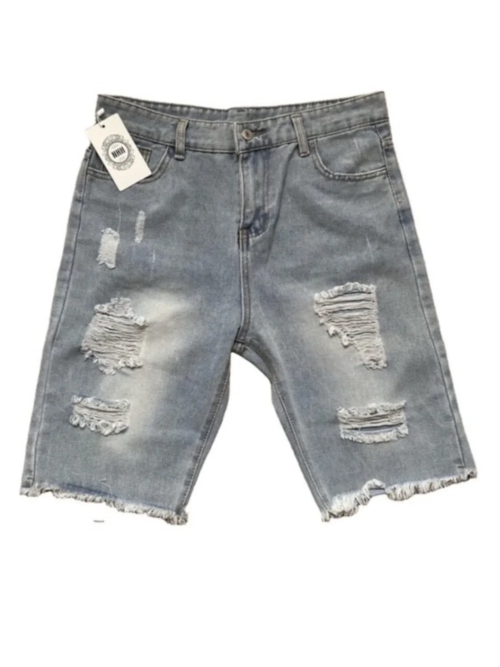 NWT NXH Distressed Denim Bermuda Shorts - Size XL